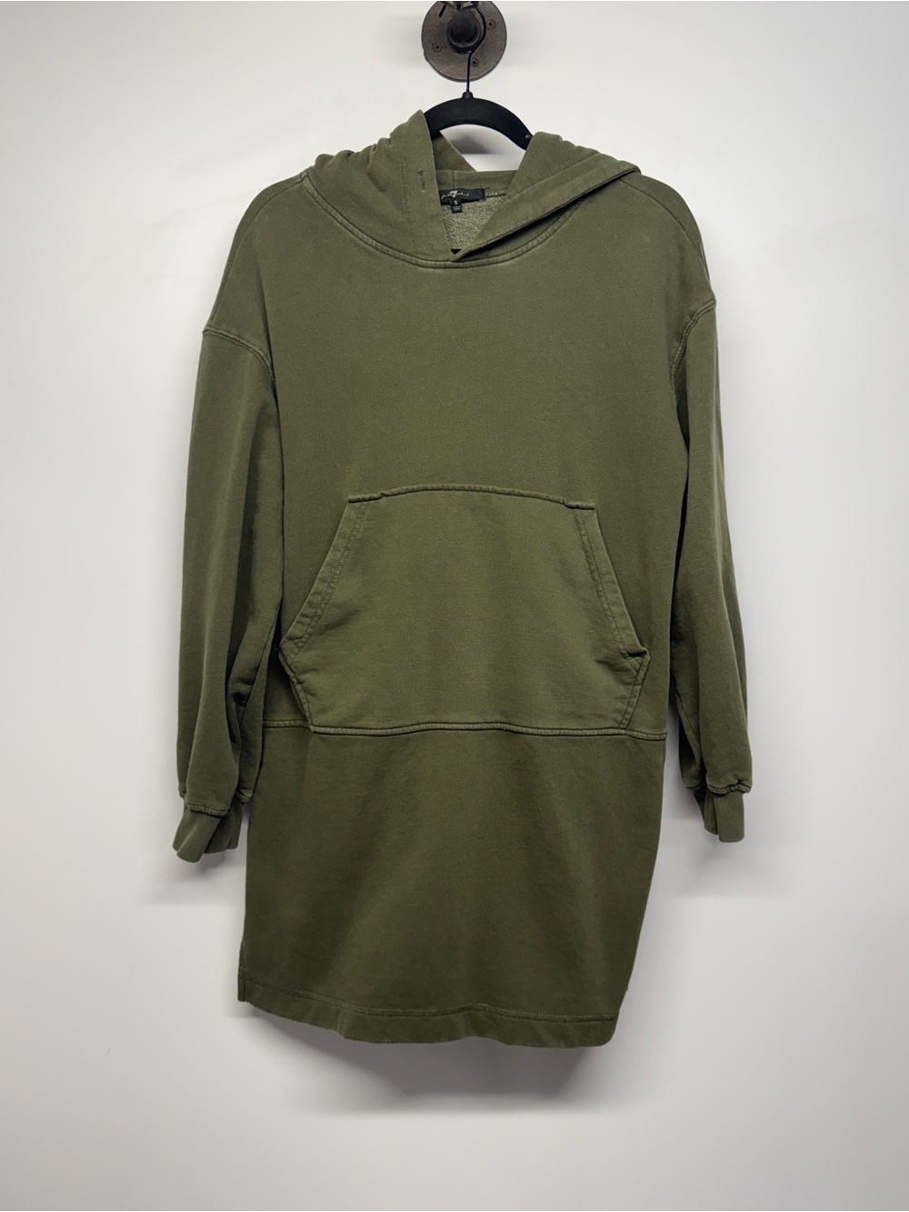 7 For All Mankind Hoodie Dress Womens Olive Small